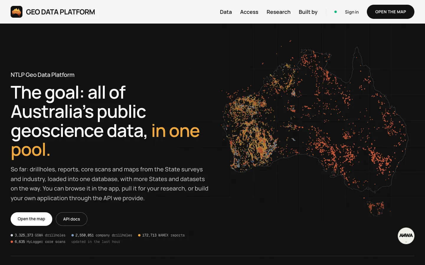 The GeoPlatform home page