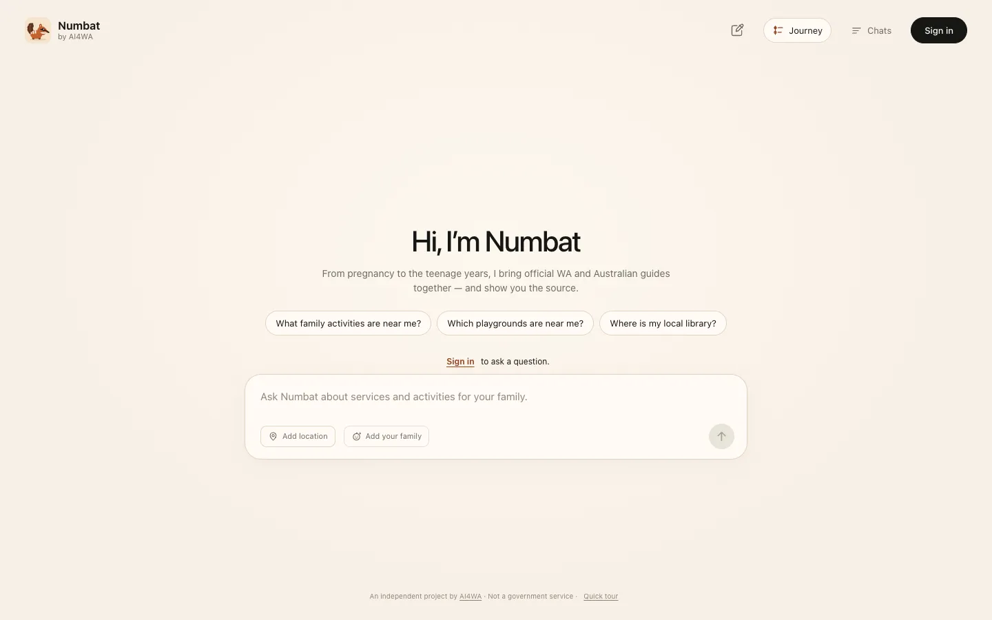 The Numbat home page
